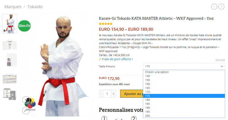 kimono avec broderie