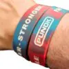Bracelet en silicone rouge-bleu 19mm-Punok