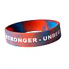 Bracelet en silicone rouge-bleu Punok