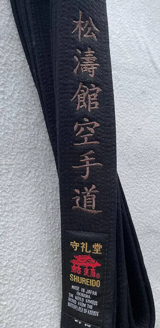 Ceinture Noire de Karate SHUREIDO Coton Extra Large 280 cm Achetez-le  maintenant sur Karate-gi