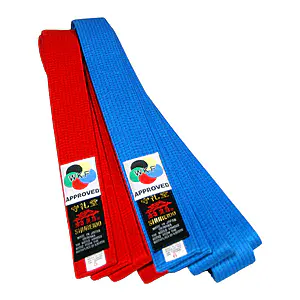 Ceinture competition Karate SHUREIDO Kumite Rouge ou bleu Coton WKF