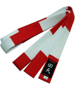 Ceinture de Karate rouge et blanche Kaiten