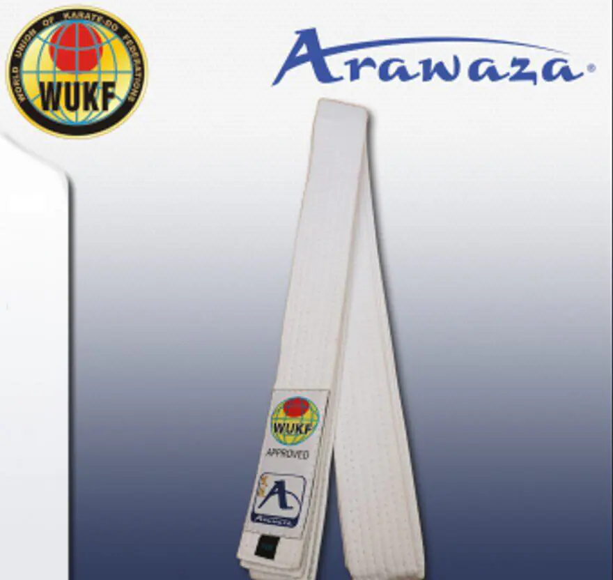 Ceinture de Kata coton Japonais ARAWAZA WUKF 3 Ceinture de Kata coton Japonais ARAWAZA WUKF