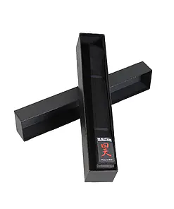 Ceinture noire en soie naturelle Kaiten