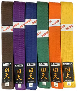 Ceintures de couleur Kaiten 100% coton