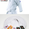 Kimono karate Evolutif K200E WKF Adidas et Ceinture blanche de Karate KAMIKAZE Coton piqué