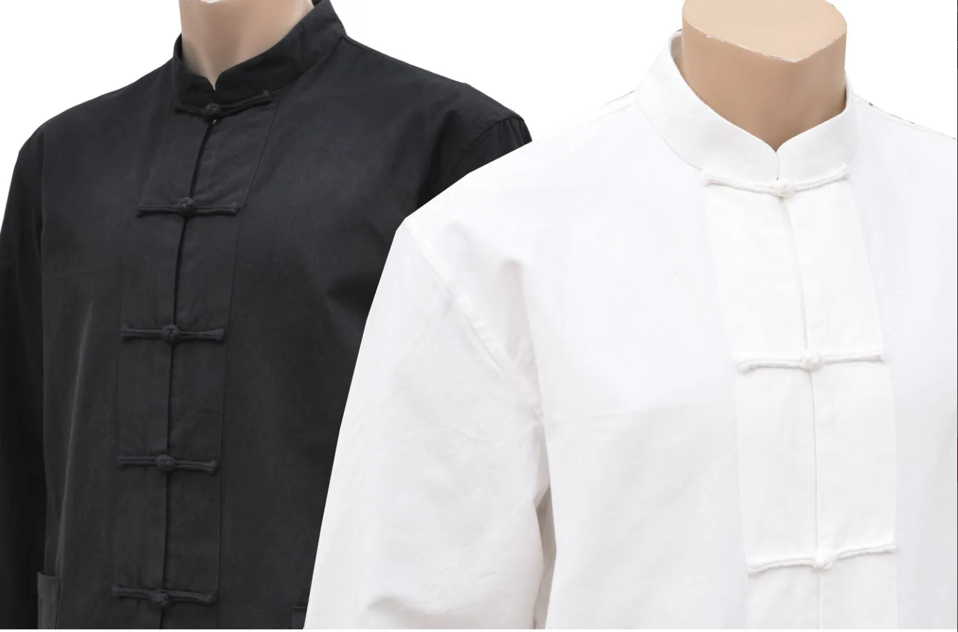Haut Traditionnelle «Tangzhuang» Manches Longues-Coton