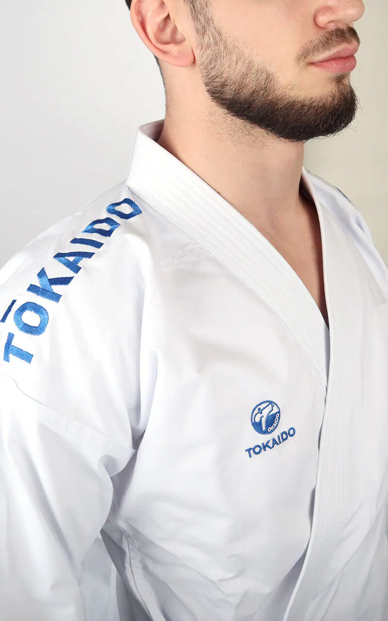 Kimono Karate Tokaido Kata Master Sen Première League - WKF-bleu