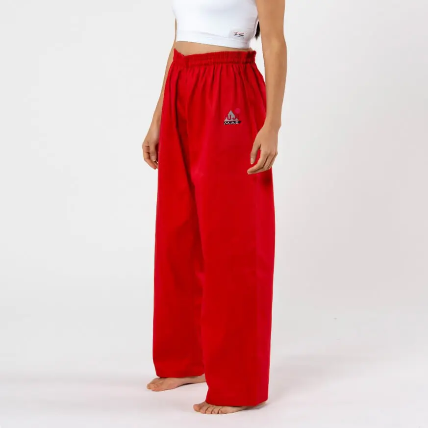 Pantalon Karaté Training FUJI-MAE-rouge