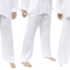 Pantalon Tai Chi en Viscose et Coton blanc