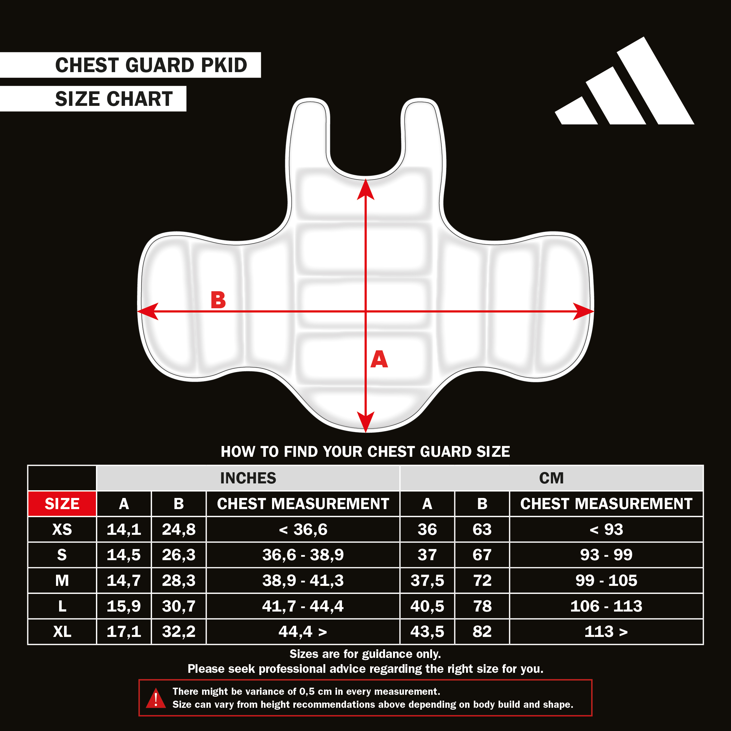 Plastron de Karate Adidas Enfant WKF - Blanc 6 Plastron de Karate Adidas Enfant WKF - Blanc-taille