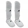 Protège tibia et pieds de Karate Adidas - blanc - WKF
