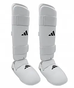Protège tibia et pieds de Karate Adidas - blanc - WKF