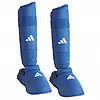 Protège tibia et pieds de Karate Adidas – bleu, rouge – WKF