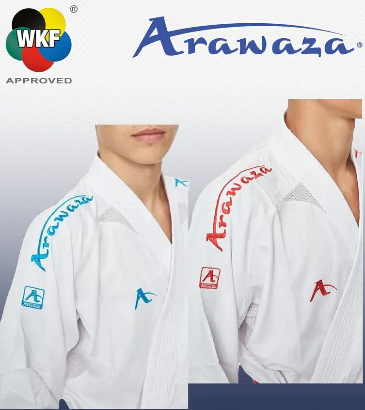 Kimono Arawaza Kumite Deluxe Evo Première League rouge/bleu WKF 3 arawaza-kumite-deluxe-evo-premiere-league-rouge-bleu-wkf