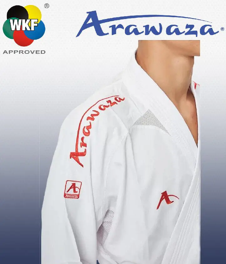 Kimono Arawaza Kumite Deluxe Evo Première League rouge/bleu WKF 5 arawaza-kumite-deluxe-evo-premiere-league-rouge-wkf