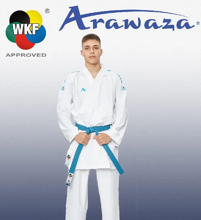 Kimono Arawaza Kumite Deluxe Evo Première League rouge/bleu WKF 4 arawaza-kumite-deluxe-evo-premiere-league-wkf