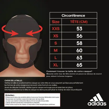 Casque de Boxe "Compétition Amateur" Adidas bleu ou rouge