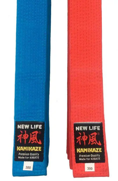 Ceinture de compétition KAMIKAZE NEW LIFE Premium- ROUGE ou BLEUE 3 ceinture-competition-kamikaze-new-life-premium