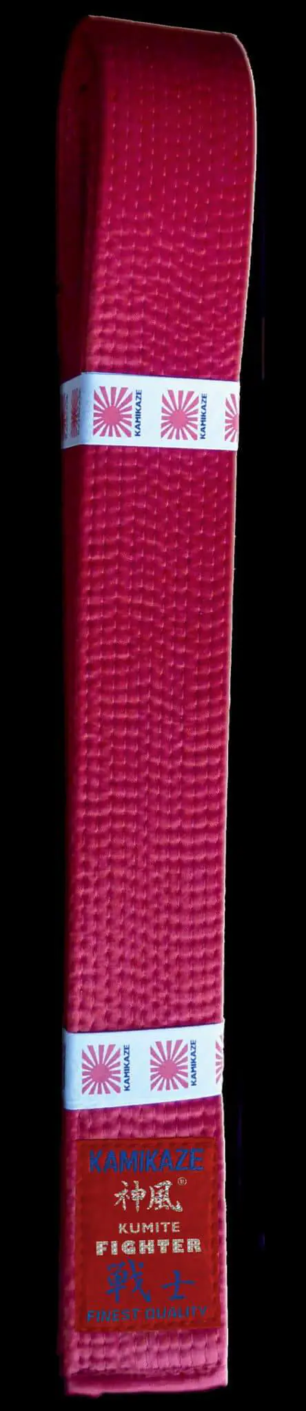 Ceinture compétition Karate KUMITE-FIGHTER Kamikaze Satin Rouge ou Bleue 6 ceinture-competition-karate-kamikaze-kumite-fighter-satin-rouge-wkf-approved
