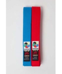 Ceinture compétition Karate Shureido Rouge ou bleu Coton - Approuvée WKF