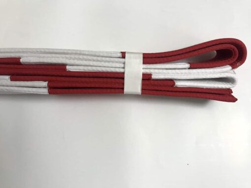 ceinture-de-karate-tokyodo-rouge-et-blanc-shihan-zoom-profil