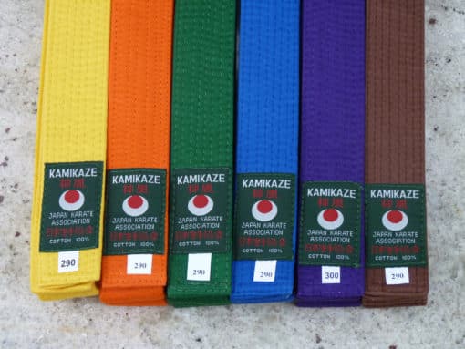 ceinture karate couleurs uni kamikaze aligned scaled