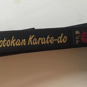 Ceinture Noire de Karate SHUREIDO -  5,5 / 305 cm - satin