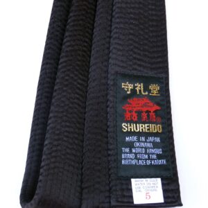 Ceinture Noire de Karate SHUREIDO - Coton ou Soie-Satin - Extra Large