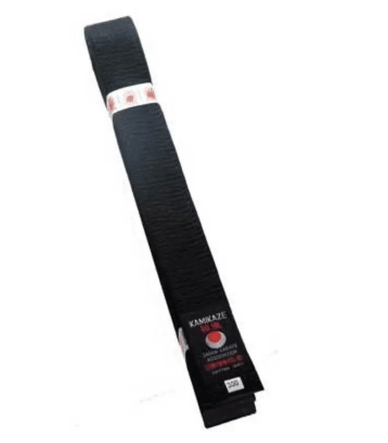 ceinture-noire-karate-kamikaze-soie-satin