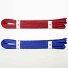 Ceintures de compétition de Karate Seishin International - Pack Rouge et bleu 17 ceintures-de-competition-seishin-international-wkf-rouge-et-bleu-satin-profil