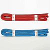 Ceintures de compétition de Karate Seishin International - Pack Rouge et bleu 16 ceintures-de-competition-wkf- seishin-international-rouge-et-bleu-coton-profil
