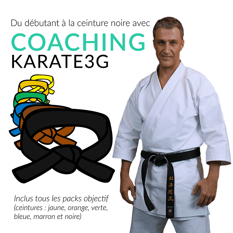 Cours de Karate en ligne Ceinture Blanche à Noire PACK OBJECTIF Karate3G™ 4 coaching-karate3g-ceinture-blanche-a-noire-formation-de-karate-en-video