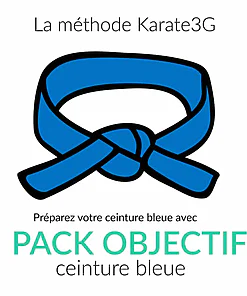 Cours de Karate en ligne Ceinture bleue PACK OBJECTIF Karate3G™ vidéo