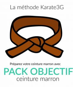 Cours de Karate en ligne Ceinture marron PACK OBJECTIF Karate3G™ vidéo