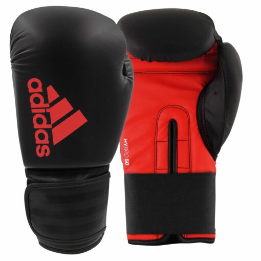 gants-de-boxe-hybrid-50-adidas-Black-Red
