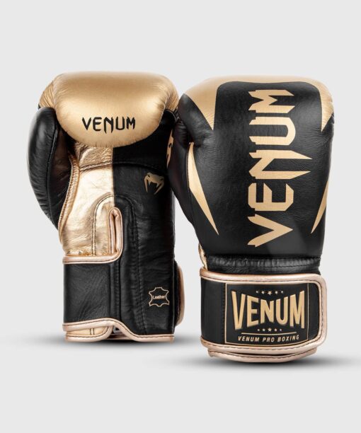 gants-de-boxe-pro-venum-hammer-velcro-noir-or-10oz