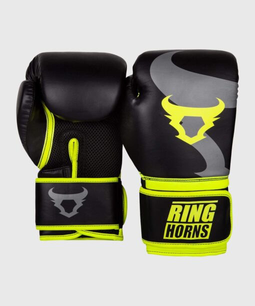 gants-de-boxe-ringhorns-charger-noir-jaune-fluo-8oz