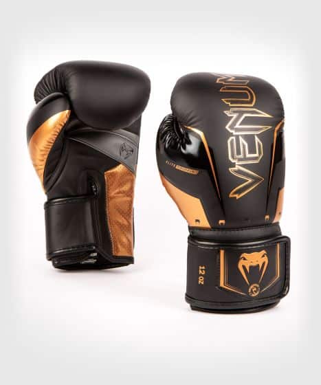 gants-de-boxe-venum-elite-evo-noir-bronze 8oz
