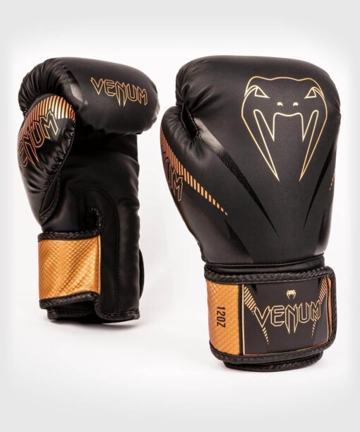 gants de boxe venum impact noir bronze