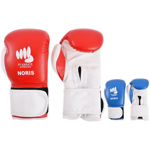 Gants Karaté Contact Noris - bleu ou rouge - FFK 3 Gants Karate Contact Noris