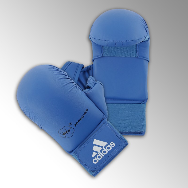 Gants de Karate Adidas avec pouce - bleu ou rouge - WKF