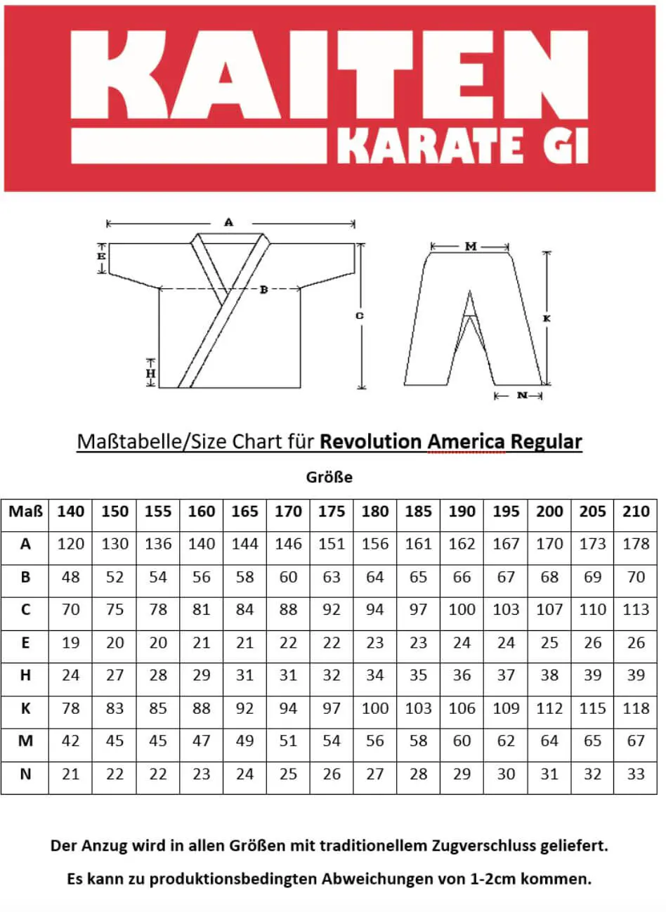 kimono-karate-gi-kaiten-tailles