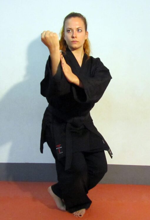 kimono-karate-gi-kamikaze-basic-black-noir-kobudo-kosa-dachi-morote-uchi-uke