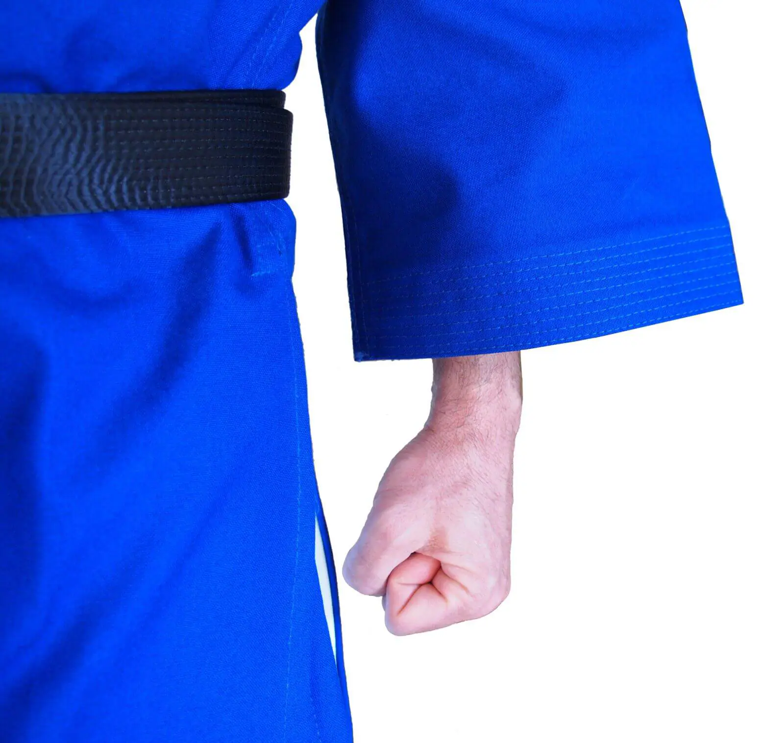 kimono-karate-gi-kamikaze-goshin-veste-bleue-coutures-manches