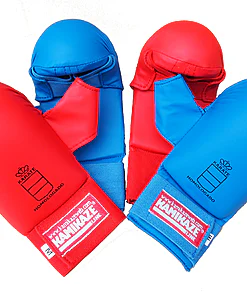 mitaine-gant-protection-karate-avec-pouce-rouge-bleu-kamikaze