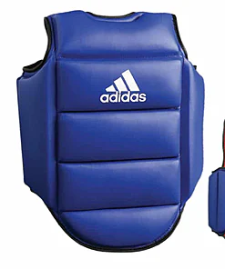 Plastron de Karate Adidas Réversible Rouge et bleu