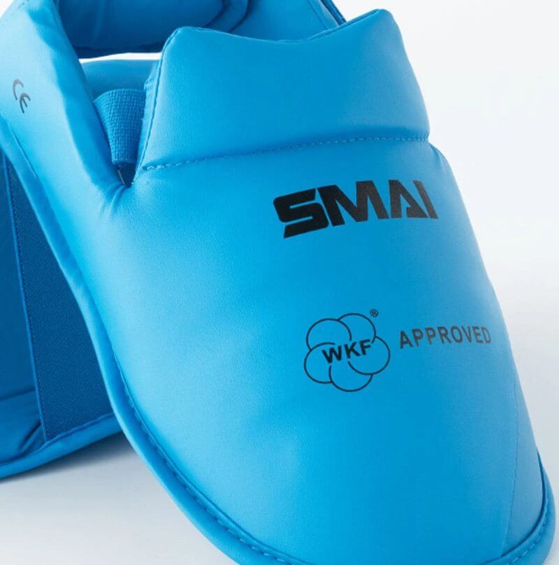 protege-pieds-karate-smai-wkf-bleu-