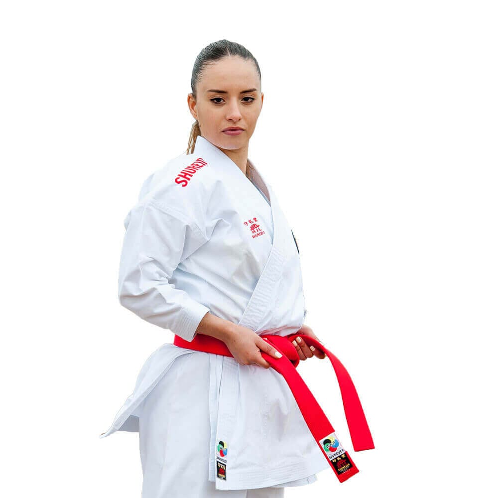 Veste Kimono Shureido New Wave 3 avec broderie - WKF 4 veste-kimono-shureido-new-wave-3-avec-broderie-rouge-wkf