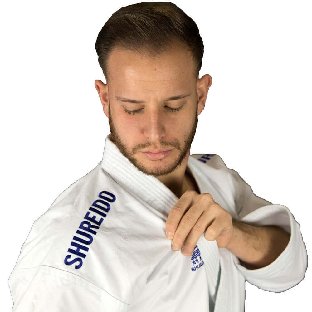 Veste Kimono Shureido New Wave 3 avec broderie - WKF 5 veste-kimono-shureido-new-wave-3-avec-broderie-wkf-bleu